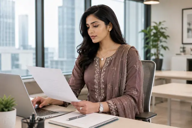 Cleora member wearing the ethnic edit at her desk