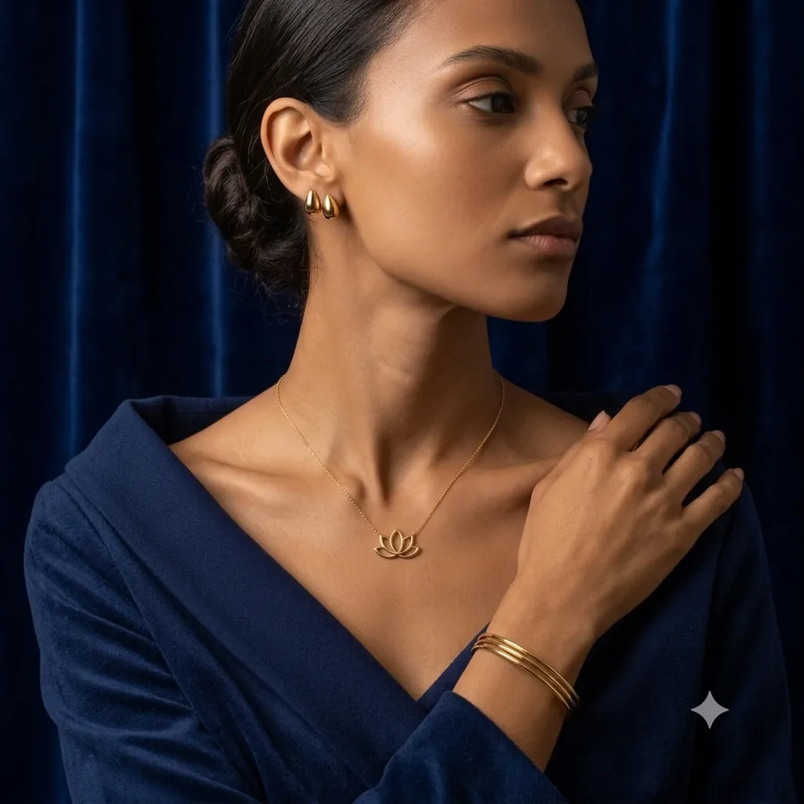Cleora member wearing a curated jewellery edit