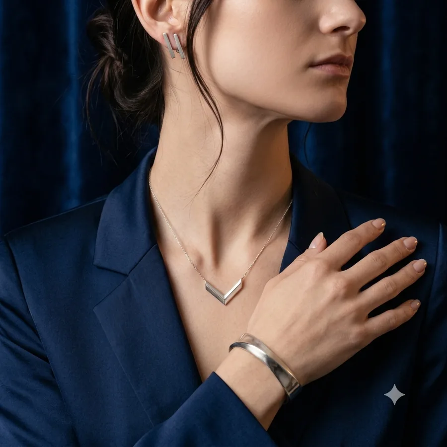 Cleora member wearing a curated jewellery edit